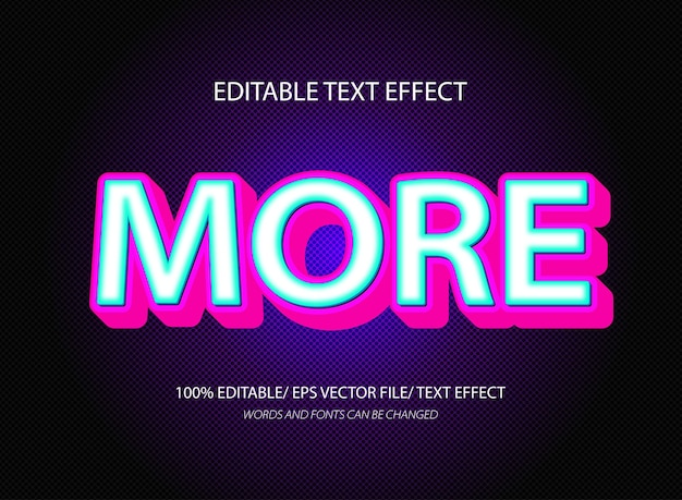 more 3d editable text effect template