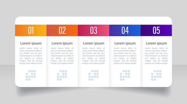 Morning rituals infographic chart design template Abstract infochart with copy space Instructional graphics with 5 step sequence Visual data presentation Acumin Myriad Variable Concept fonts used