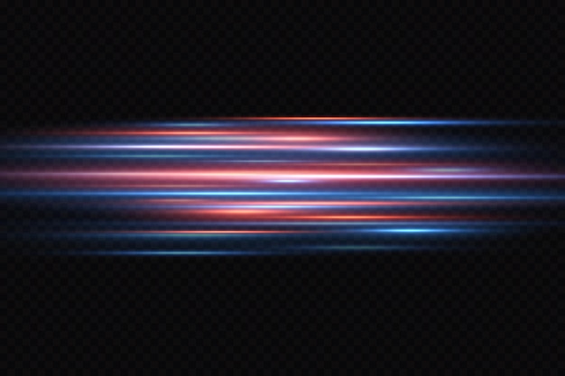 motion light effect for banners. blue lines. the effect of speed on a blue background. red lines