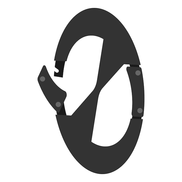 Mountain equipment Carabiner icon vector