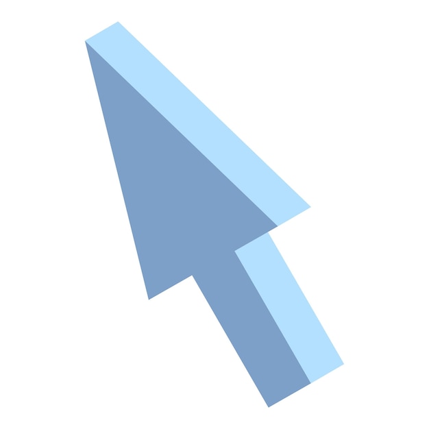 Mouse cursor icon Isometric of mouse cursor vector icon for web design isolated on white background
