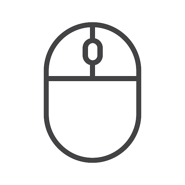 Mouse icon Symbol mark in filled style