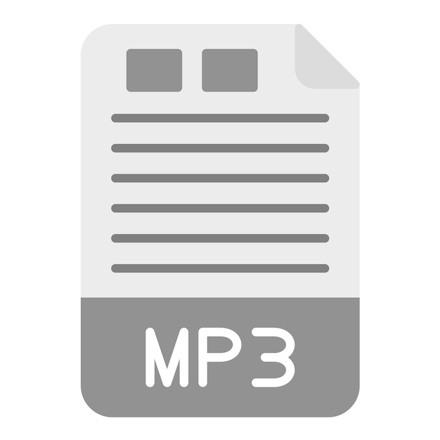 MP3 icon vector image Can be used for File Formats