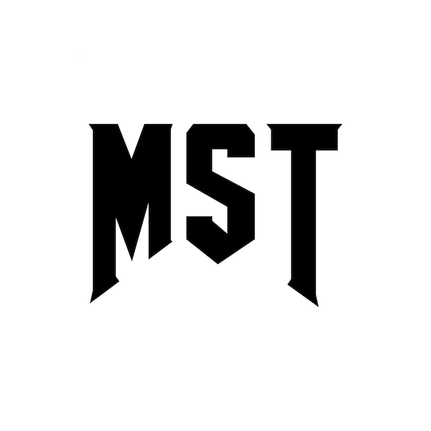 MST letter logo design for technology company MST logo design black and white color combination MST logo MST vector MST design MST icon MST alphabet MST typography logo design