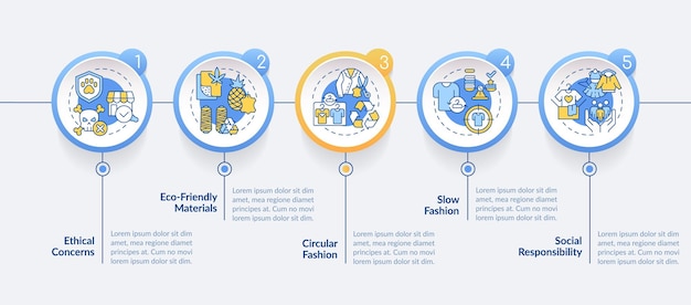 Multicolor sustainable office layout with line icons