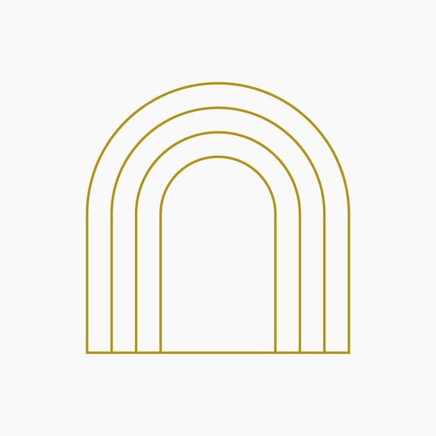 Multiple Arch Frame Elegant Logo Element