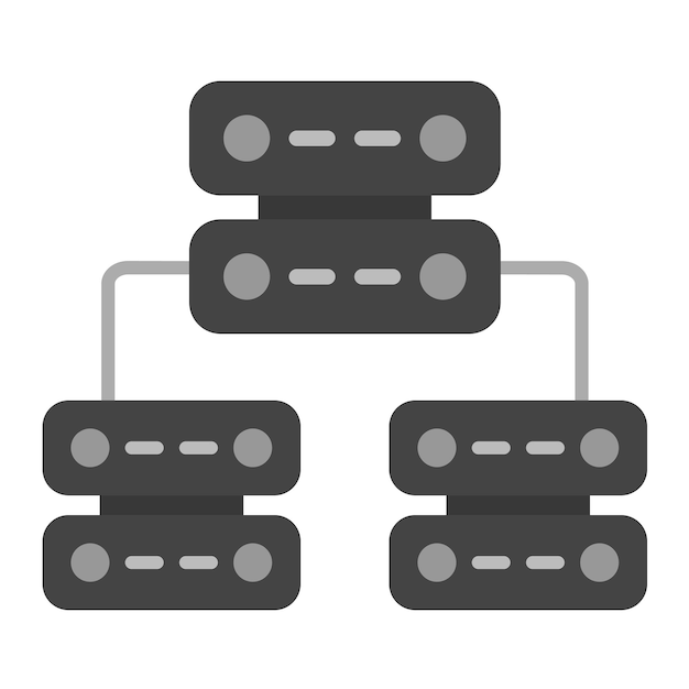 multiple servers icon vector image can be used for networking and data sharing