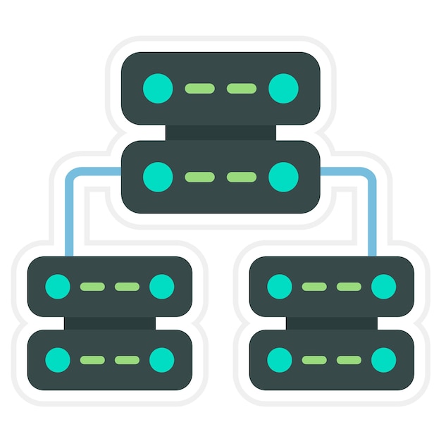 multiple servers icon vector image can be used for networking and data sharing