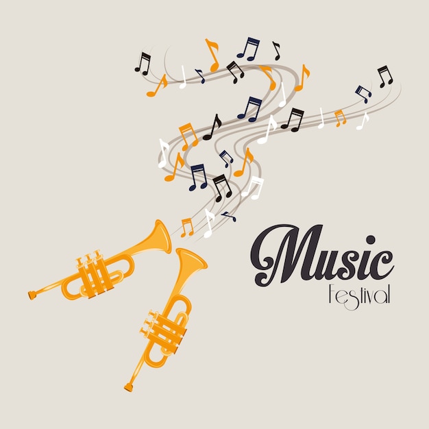 music design over gray background vector illustration