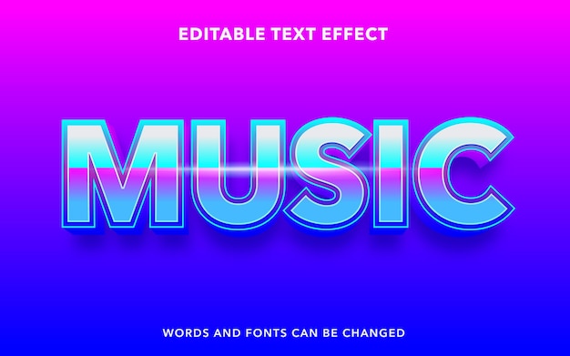 Music Editable Text Effect