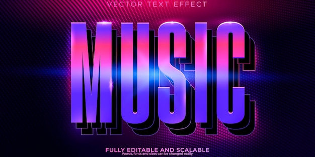 Music text effect editable disco club text style