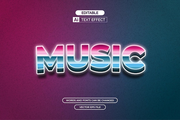 Music text effect