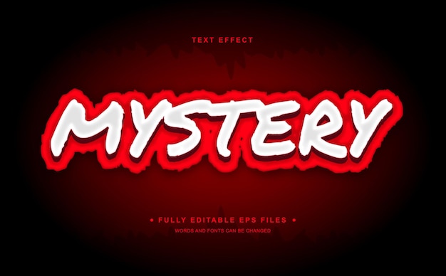 Mystery editable text effect