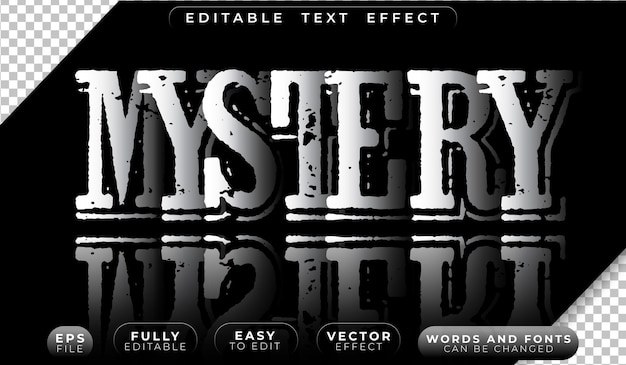 Mystery Enigma Detective Dark Fully Editable Vector Text File