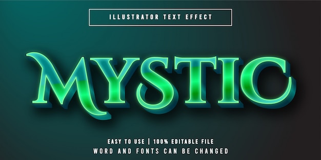 Mysthic, Phong cách hiệu ứng văn bản phát sáng màu xanh lá cây