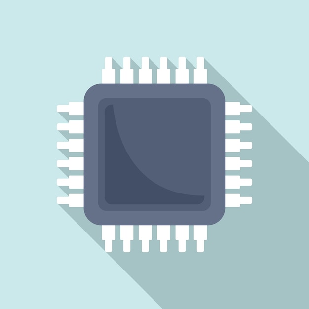 Nano processor icon Flat illustration of nano processor vector icon for web design