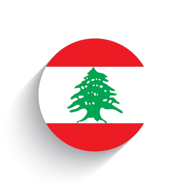 National flag of Lebanon icon vector illustration isolated on white background