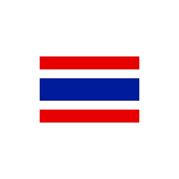 Vector national flag of thailand country vector illustration isolated on white