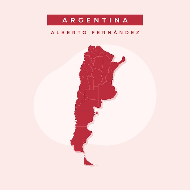 National map of Argentina Argentina map vector illustration vector of Argentina Map