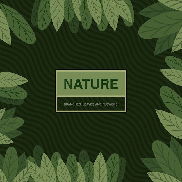 nature card with leaves