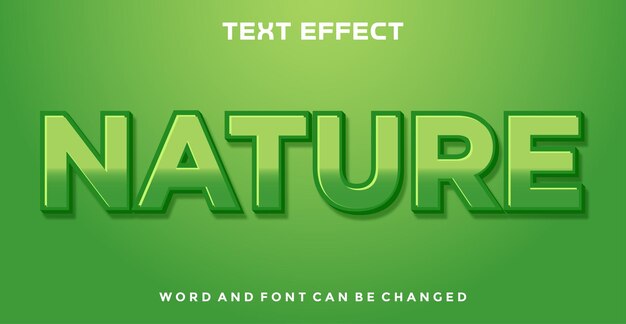 Nature editable text effect