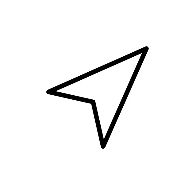 navigation icon set compass tool arrow vector symbol gps north directional arrow sign in black filled and outlined style