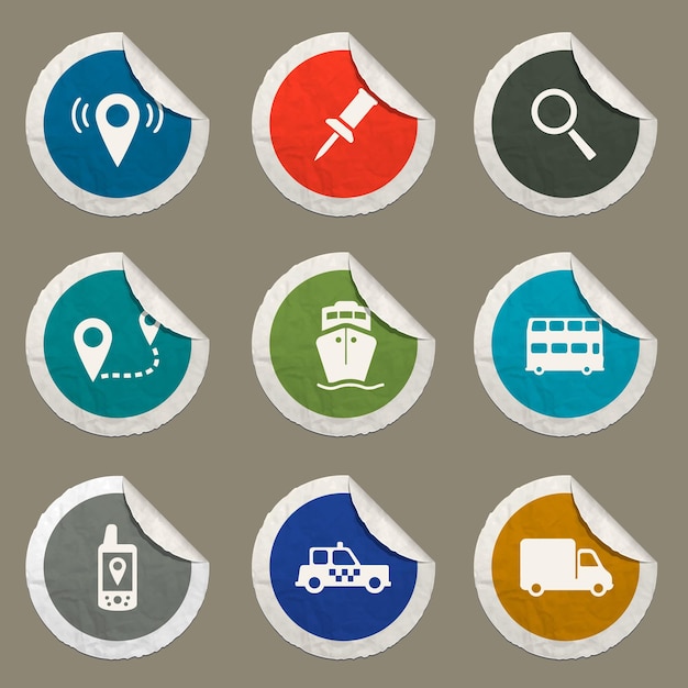 Navigation icons set for web sites and user interface