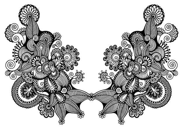 neckline embroidery fashion