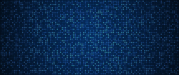 Nền công nghệ kỹ thuật số Nền pixel mẫu vuông màu xanh dữ liệu kỹ thuật số