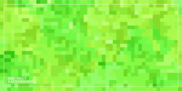 Nền khảm vuông pixel hình học trừu tượng màu xanh lá cây
