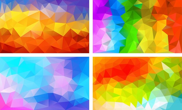 Nền low poly nhiều màu sắc