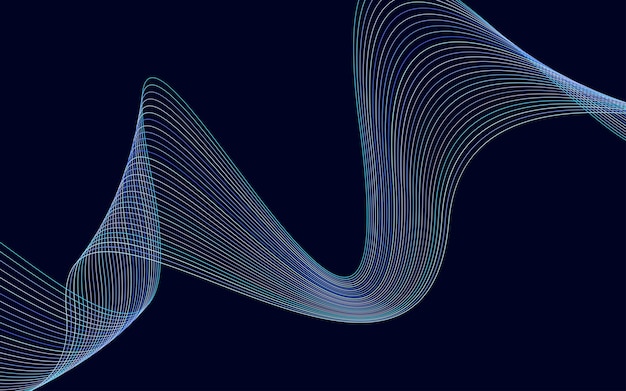Nền sóng trừu tượng vector Nền sóng đường kẻ đầy màu sắc