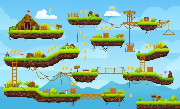 Nền tảng nền cấp trò chơi arcade 2d cổ điển