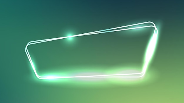 Neon double frame with shining effects