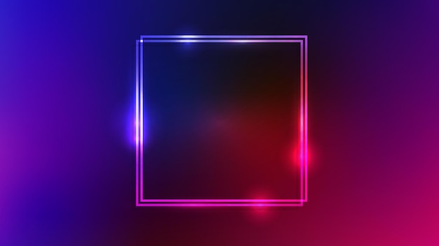 Neon double square frame