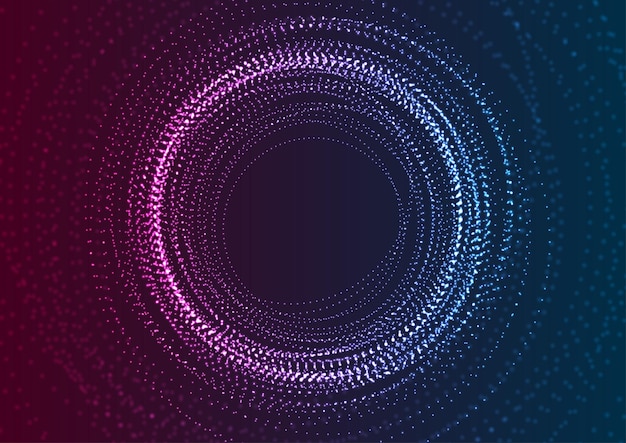 Neon flowing futuristic particles abstract background