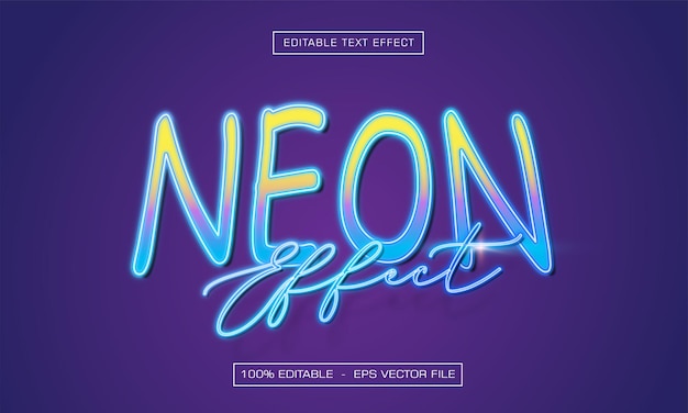 Neon Text Effect Editable