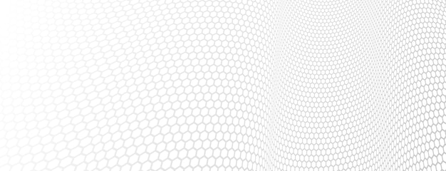 Network concept hexagonal pattern in 3D dimensional perspective abstract background of future technology science dynamic backdrop