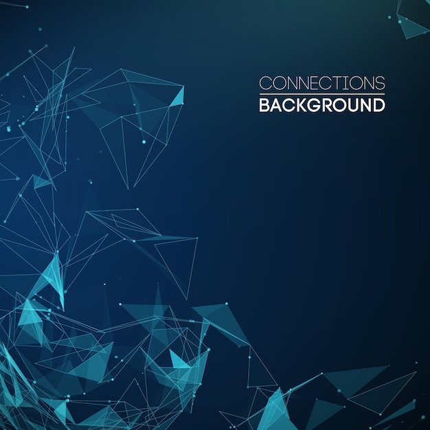 Network connection concept black background vector illustration. Futuristic hexagon perspective wide angle lanscape. Futuristic honeycomb concept. 3d landscape. Big data digital background.