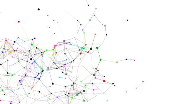 Network connection structure Sorting and analysis big data Future digital cyberspace with moving dots and lines Storage data security Abstract cyber security background