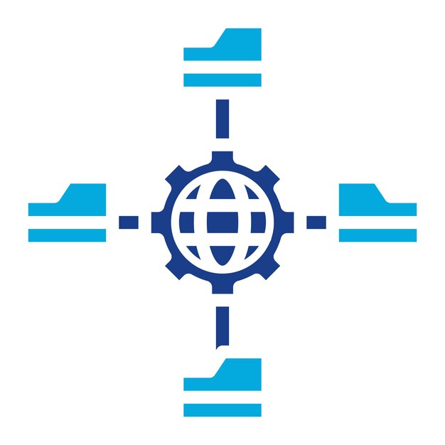 Network Data Management Flat Illustration