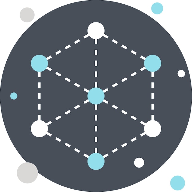 Network flat web icon