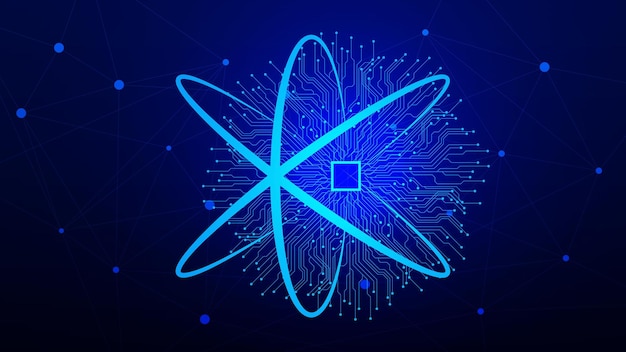 Network of artificial intelligence AI on learning information and processing big data background