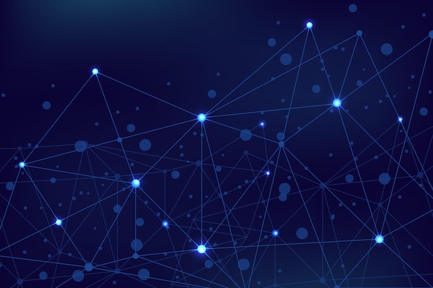Network plexus and technology abstract background