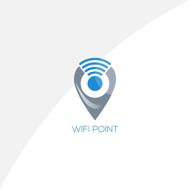 Network point logo template.