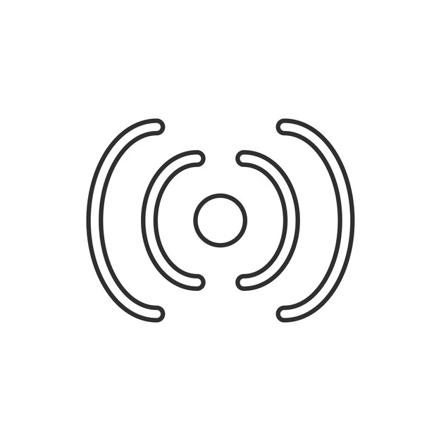 Network signal icon outline vector illustration design