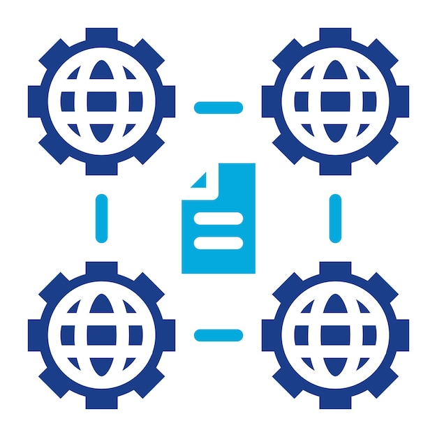 Network Standardization Flat Illustration