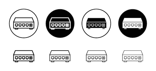 network switch vector icon set collection network switch outline flat icon