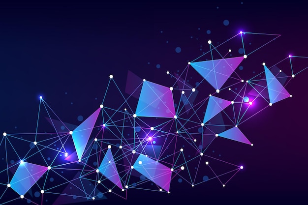 Networking connect technology abstract concept Global network connections with points and lines