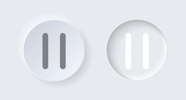 Neumorphic round on and off button for interface app